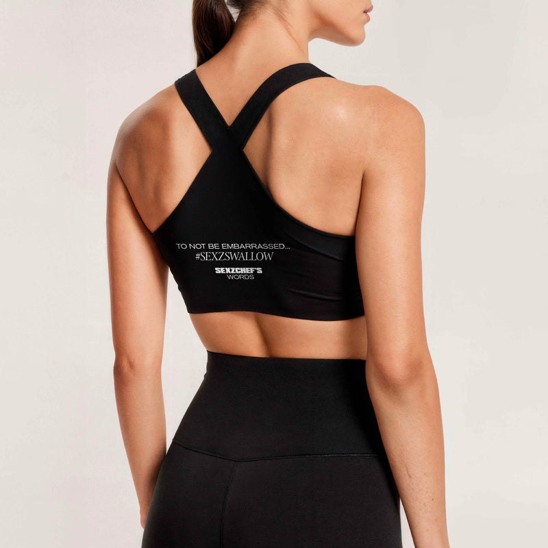 "#SexzSwallow" Sports Crop Top